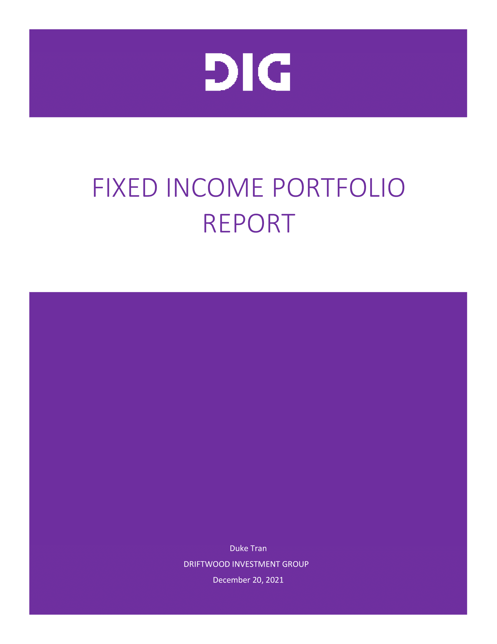 Portfolio Report